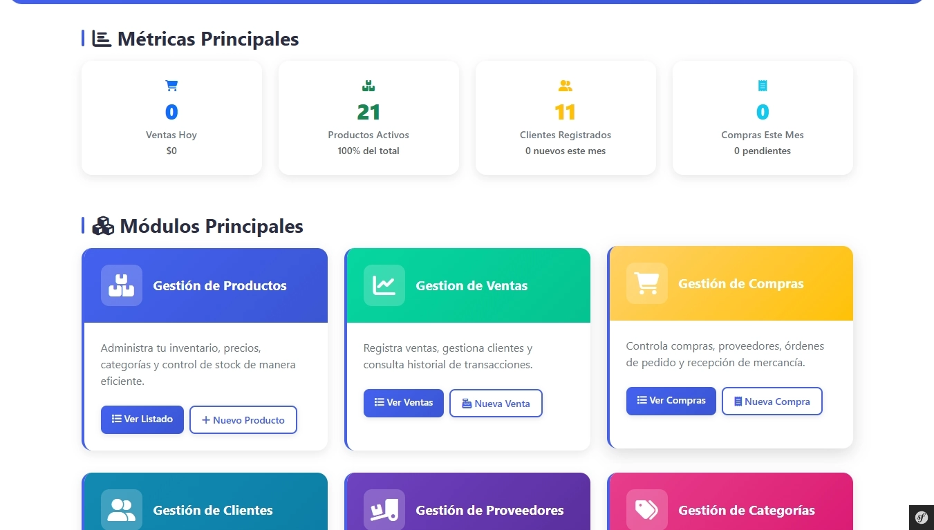 Sistema de Gestión de Inventario y Ventas