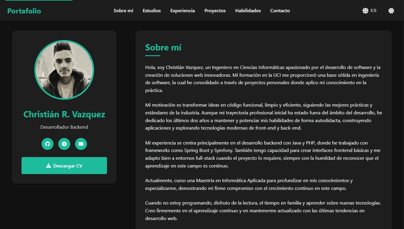 Portafolio Profesional Responsive